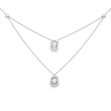 Puzzle Diamonds double pendant